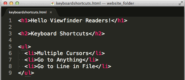 Multiple Cursors in Sublime Text 3